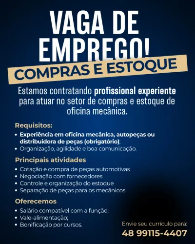 ASSISTENTE DE COMPRAS E ESTOQUE
