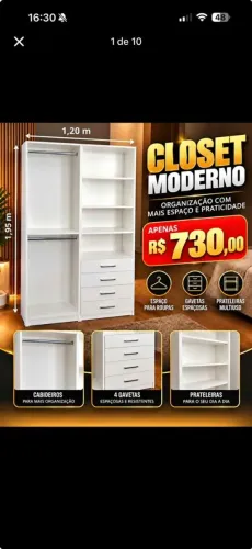 Closet direto da fábrica (rei dos closet)