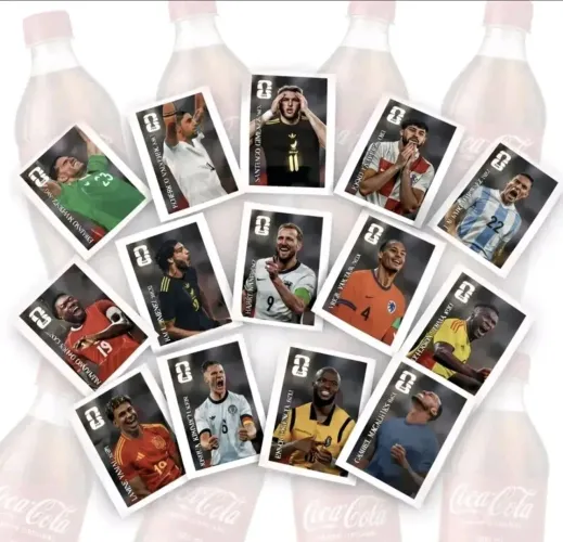 kit com 14 figurinhas da coca cola ( NÃO oficiais)