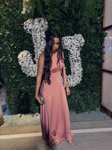 vestido de madrinha rosê