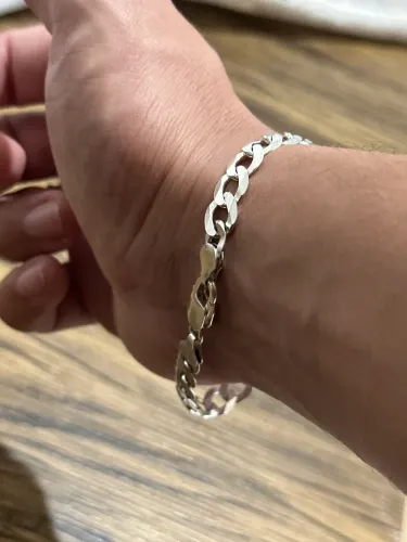 Pulseira de Prata Gourmet 925 Nova!! Venham Conferir!!