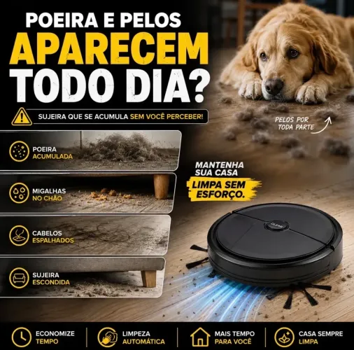 Robô aspirador 3 em 1 
