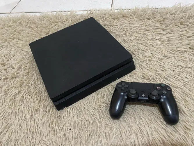 PS4 SLIM COMPLETO - COM CONTROLE ORIGINAL