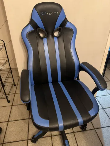 Cadeira Gamer XT Racer Reclinável - Preta e Azul Force Series XTF100