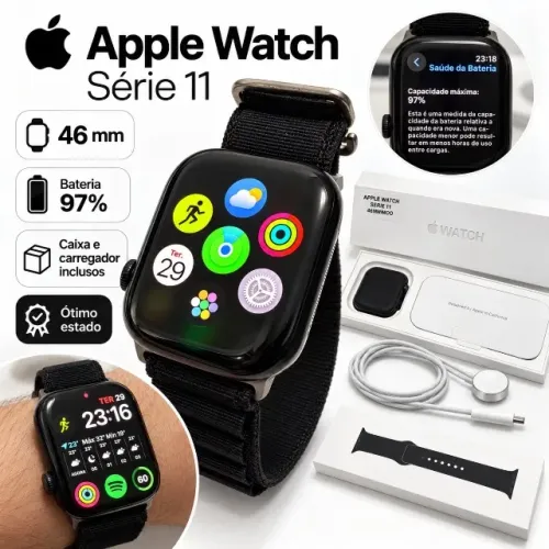 Apple Watch Series 11 Gps 46 Mm Alumínio Preto