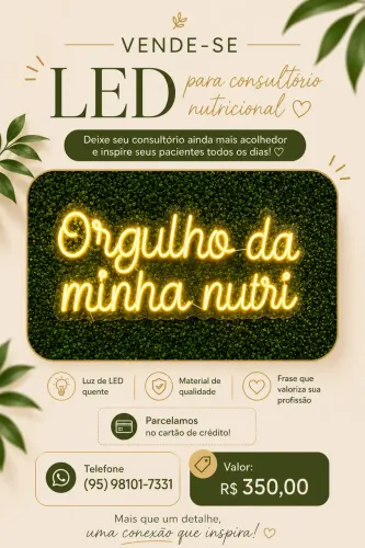 LED PARA CONSULTORIO DE NUTRIÇÃO