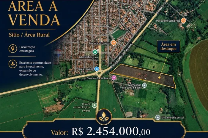 Área Urbana de 6,52 ha em Sales Oliveira-SP | Ideal para Loteamento, Chácaras ou Sítio Res