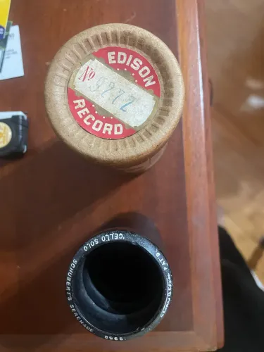 Cilindro fonógrafo de Édson ano 1907 raro
