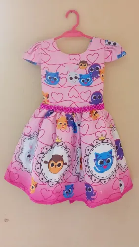 Vestido temático Bolofofo $60<br>Tamanho: 2 anos <br>NOVO