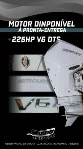 Motor Mercury 225hp V6 DTS Branco
