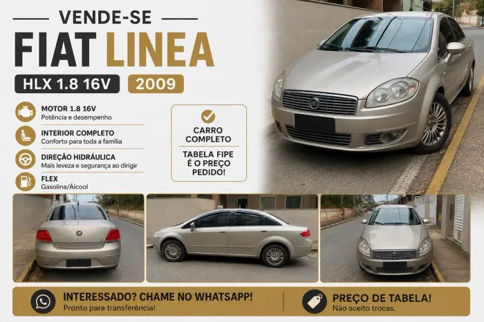 Fiat Linea 1.9/ HLX 1.9/ 1.8 Flex 16V 4P 2009