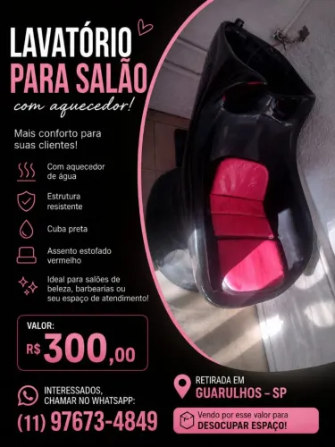 Lavatório com aquecedor