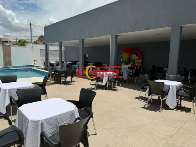 Salão comercial com piscina e churrasqueira - Ideal para eventos | Jardim Adriana - Guarul