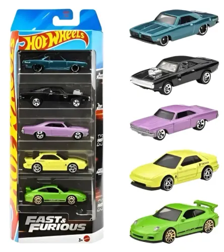 Pack Velozes e Furiosos 5 Carrinhos