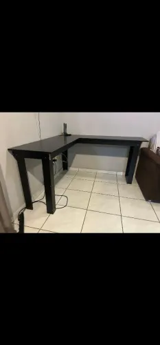 Mesa em L _ ESCRIVANINHA PRETA