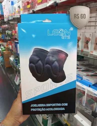 Joelheira de compressão esportiva acolchoada