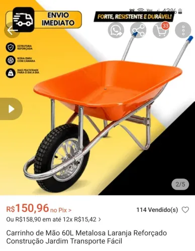 Carrinho de mão METALOSA