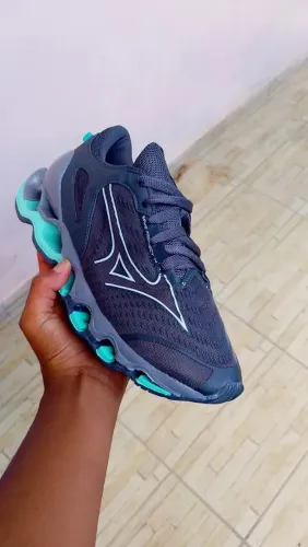 Tênis Mizuno pro 14 cinza com verde