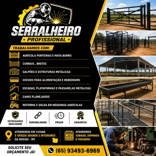 Serralheiro profissional para fazendas e máquinas agrícolas