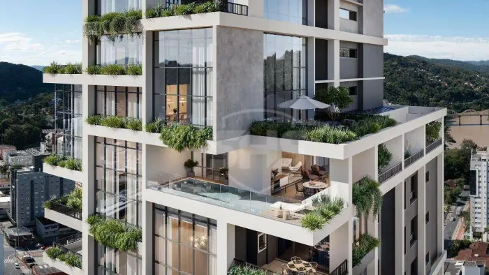 Apartamento com 4 dormitórios à venda, 208 m² por R$ 3.334.260,61 - Ponta Aguda - Blumenau