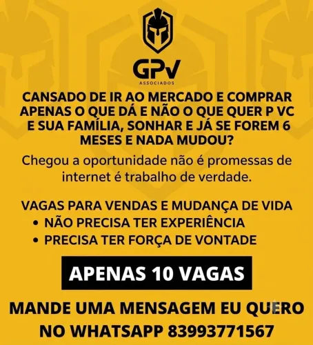 Estamos contratando comercial vendas 