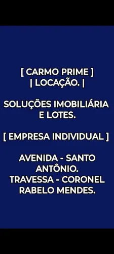 Carmo Prime Locação. Soluções Imobiliária e Lotes.