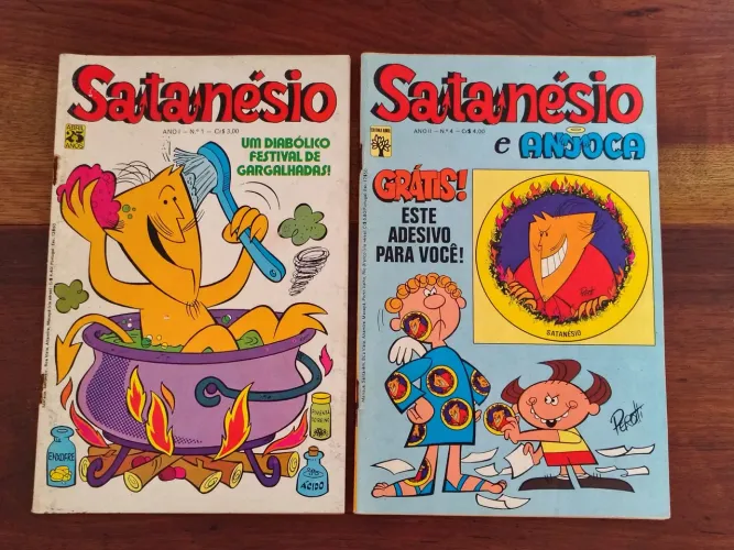 HQs Satanésio # 1 + Satanésio e Anjoca # 4 (Editora Abril 1975/1976)