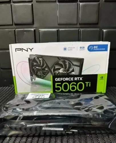 PLACA DE VÍDEO GEFORCE RTX 5060 TI 8GB PNY COM CAIXA