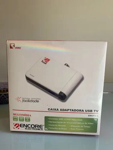 Caixa Adaptadora USB TV com controle remoto lacrado