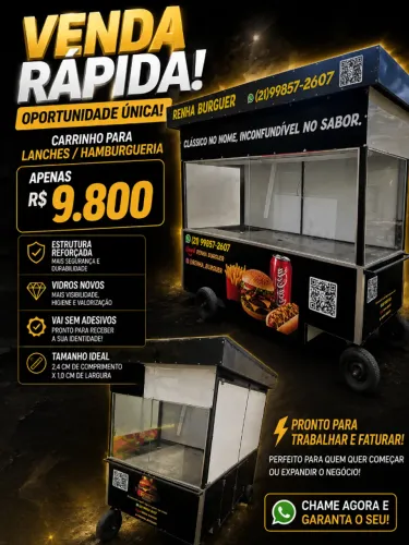 Vendo carrinho de lanche 2,4x1,0