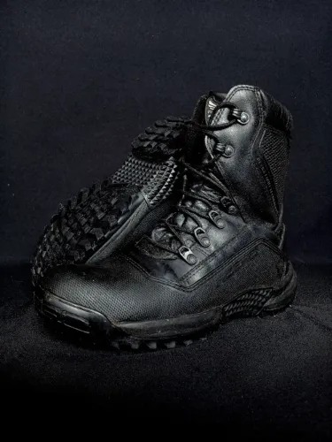 Bota Coturno Militar Acero Couro Titanium Impermeável