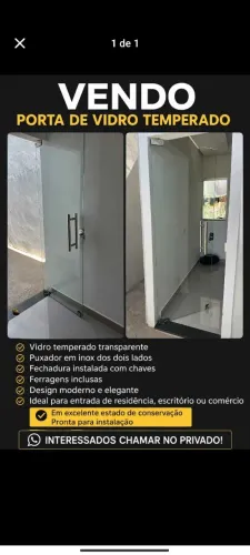 Porta de Vidro temperado