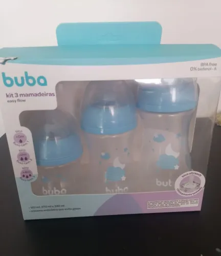 Kit 3 mamadeiras Buba Easy Flow