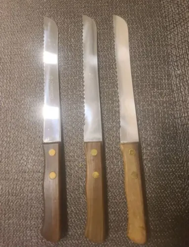 3 facas serrilhadas (faça de pão) tramontina