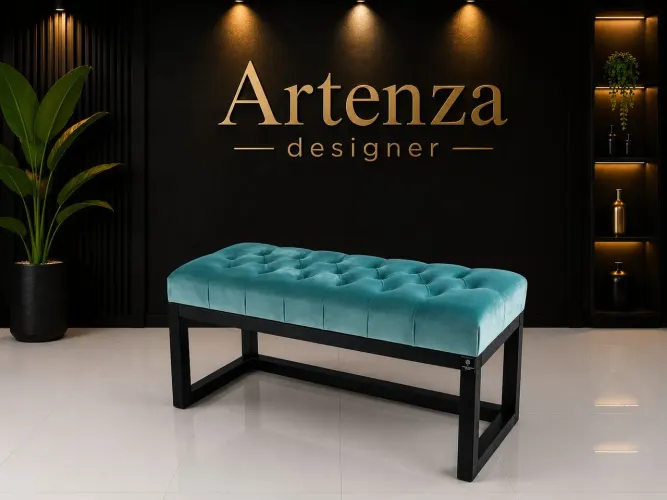 Banqueta estofada 1mx40cm e altura 42cm cores a escolha