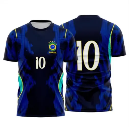 Camisa Brasil Masculina Azul Nova 2026