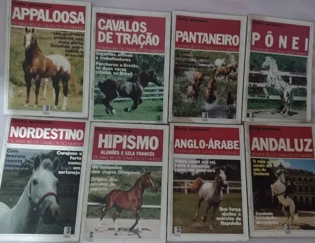 8 Revistas de 1986 Derby apresenta "Os Mais Belos Cavalos do Mundo" - Editora Três