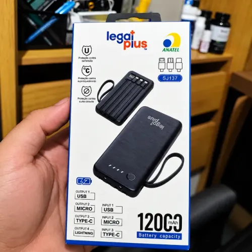 Power Bank Carregador Portátil Bateria - Novo Lacrado