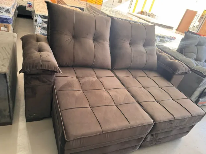 Sofá retrátil e reclinável 2,10m pillow 18 apenas 1699.99 entrego e monto