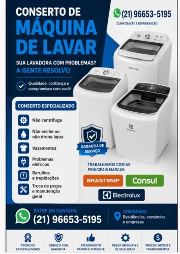 REPARO EM MÁQUINA DE LAVAR