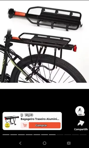 Bagageiro Bike / Bicicleta (NUNCA USADO)