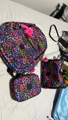 Kit mochila, estojo e lancheira Kipling original