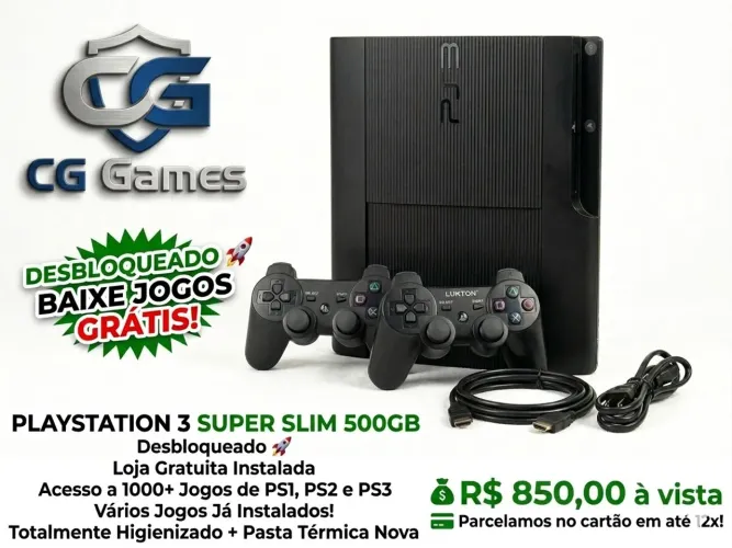 PlayStation 3 Super Slim HD 500GB Desbloqueado