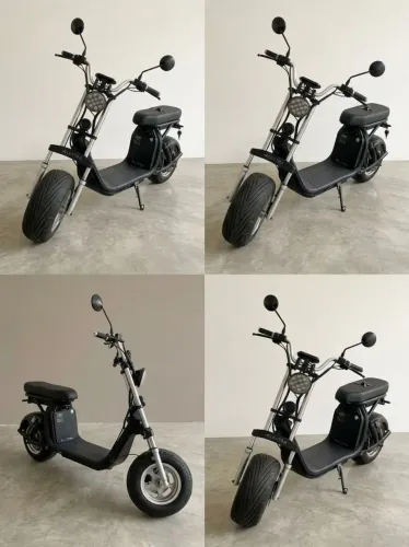 Scooter Elétrica 2000W Estilo Harley 2022 - Bateria Removível - Só 1.200 km!
