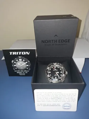Relógio Solar De Mergulho North Edge Triton Correia Preto