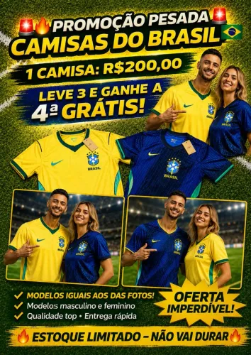 Kit Camisas do Brasil Copa do Mundo 