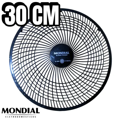 Grade Dianteira Frontal Ventilador Mondial 30 CM Preto