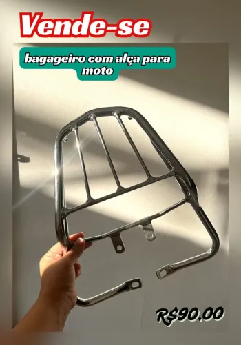 Bagageiro com alça para moto