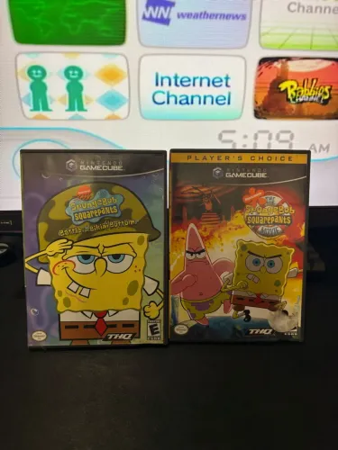 Lote 2 Jogos Bob Esponja - Nintendo GameCube (Originais)