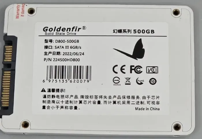 HD ssd Goldenfir 500G Branco